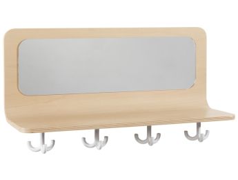 WANDREGAL MIT 4 HAKEN + SPIEGEL Curvy