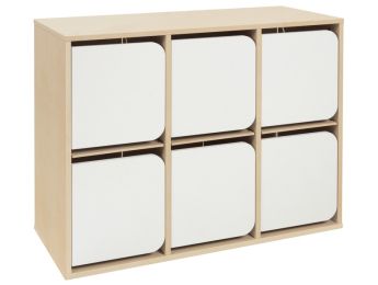 FACH MIT TÜREN Vesti'Bulle Vorderseite-Rückseite 6 Fächer H: 81 cm