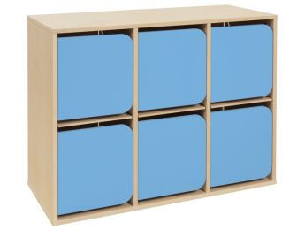 FACH MIT TÜREN Vesti'Bulle Vorderseite-Rückseite 6 Fächer H: 81 cm