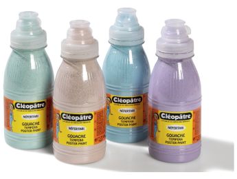 GOUACHE PAILLETÉE 4 x 250 ml - Couleurs pastel