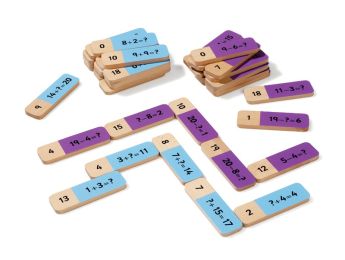DOMINOS EN BOIS Addition et soustraction