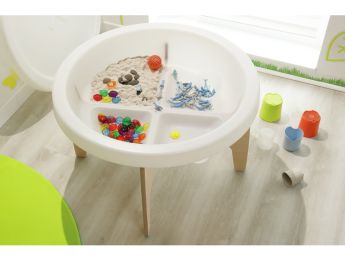 SENSORIK-FORSCHERTISCH Tischbeine aus Holz