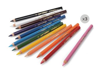 MAXI LOT MAXI CRAYONS DE COULEUR Super Ferby x36