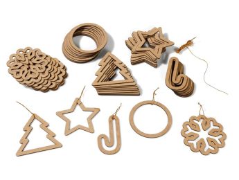 FORMES DE NOËL ÉVIDÉES A DÉCORER
