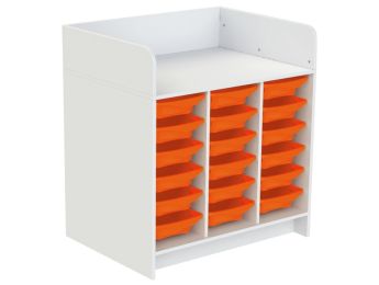 MEUBLE À LANGER KAZÉO 104 cm 18 stop-bacs