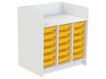 MEUBLE À LANGER KAZÉO 104 cm 18 stop-bacs