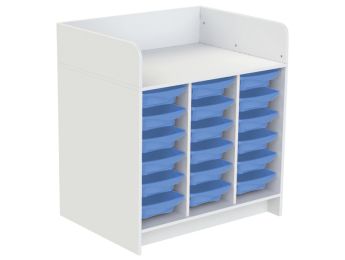MEUBLE À LANGER KAZÉO 104 cm 18 stop-bacs