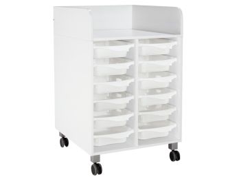MEUBLE DE CHANGE MOBILE KAZÉO L: 70 cm 12 stop-bacs avec roulettes