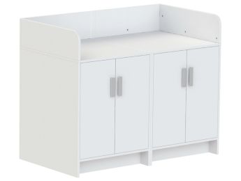 MEUBLE À LANGER KAZÉO 140 cm 12 étagères et 4 portes