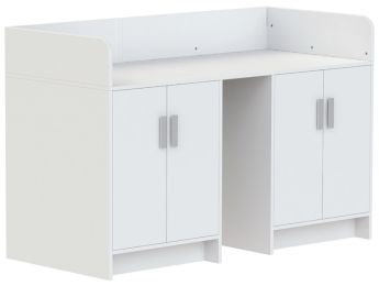 MEUBLE À LANGER KAZÉO 172 cm 12 étagères et 4 portes