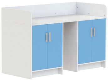 MEUBLE À LANGER KAZÉO 172 cm 12 étagères et 4 portes