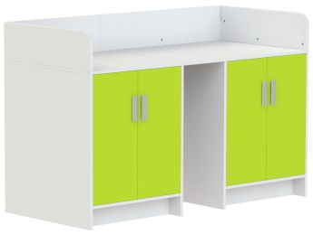 MEUBLE À LANGER KAZÉO 172 cm 12 étagères et 4 portes