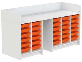MEUBLE À LANGER KAZÉO 206 cm 30 stop-bacs simple
