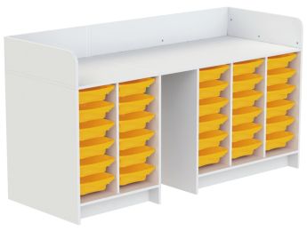 MEUBLE À LANGER KAZÉO 206 cm 30 stop-bacs simple