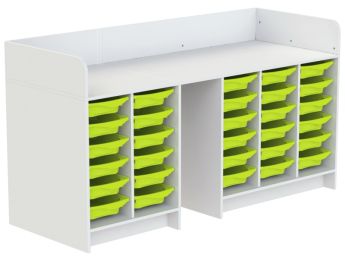 MEUBLE À LANGER KAZÉO 206 cm 30 stop-bacs simple