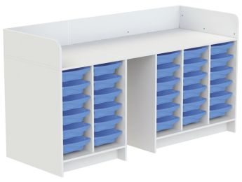 MEUBLE À LANGER KAZÉO 206 cm 30 stop-bacs simple