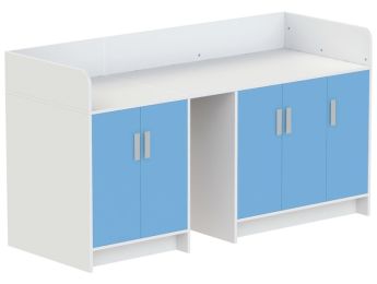MEUBLE À LANGER KAZÉO 206 cm 15 étagères 5 portes