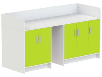 MEUBLE À LANGER KAZÉO 206 cm 15 étagères 5 portes