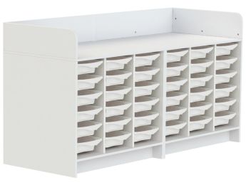 MEUBLE À LANGER KAZÉO 208 cm 36 stop-bacs