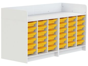 MEUBLE À LANGER KAZÉO 208 cm 36 stop-bacs