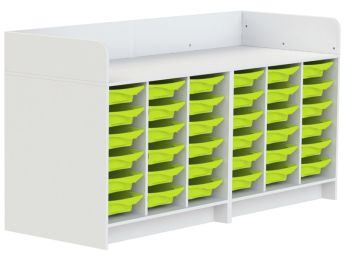 MEUBLE À LANGER KAZÉO 208 cm 36 stop-bacs
