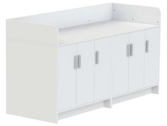 MEUBLE À LANGER KAZÉO 208 cm 18 étagères et 6 portes