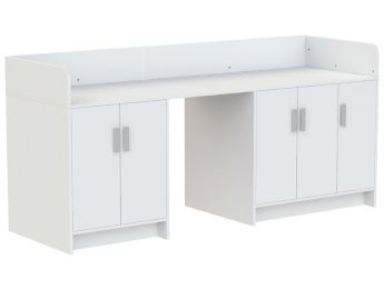 MEUBLE À LANGER KAZÉO 238 cm 18 étagères et 5 portes
