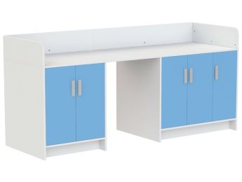 MEUBLE À LANGER KAZÉO 238 cm 18 étagères et 5 portes