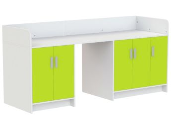 MEUBLE À LANGER KAZÉO 238 cm 18 étagères et 5 portes