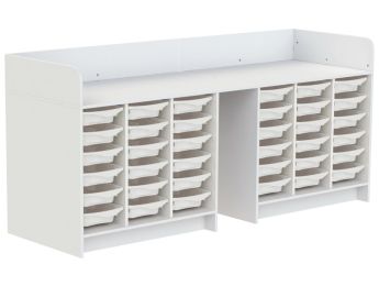 MEUBLE À LANGER KAZÉO 240 cm 36 stop-bacs