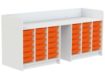 MEUBLE À LANGER KAZÉO 240 cm 36 stop-bacs
