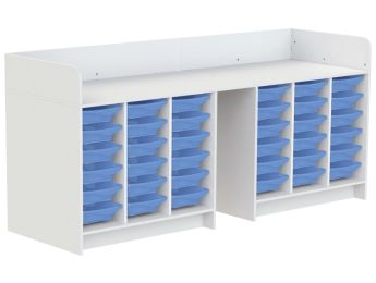 MEUBLE À LANGER KAZÉO 240 cm 36 stop-bacs