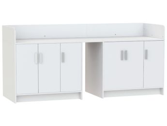 MEUBLE À LANGER KAZÉO 240 cm 18 étagères et 6 portes