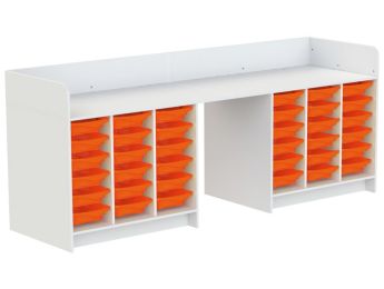 MEUBLE À LANGER KAZÉO 272 cm 36 stop-bacs