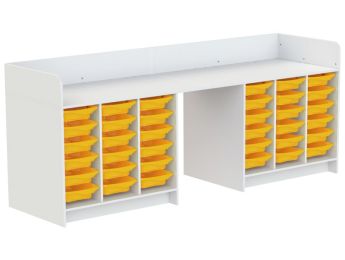 MEUBLE À LANGER KAZÉO 272 cm 36 stop-bacs
