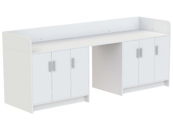 MEUBLE À LANGER KAZÉO 272 cm 18 étagères et 6 portes