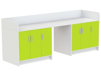 MEUBLE À LANGER KAZÉO 272 cm 18 étagères et 6 portes