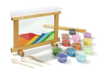 CADRE DE CRÉATIVITÉ AVEC DU SABLE