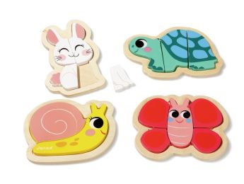 INLEGPUZZELS DIE MEEGROEIEN De dieren van de tuin