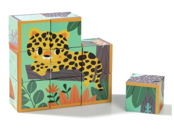 BLOKPUZZEL VAN 9 KUBUSSEN Dieren