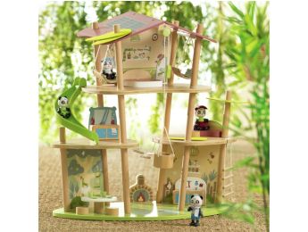 MAISON DE POUPÉES ÉCO-RESPONSABLE Famille Panda