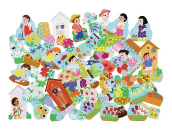 GOMMETTES THÉMATIQUES GÉANTES Les fleurs