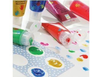 FINGERFARBE Glitzernd 6 x 75 ml