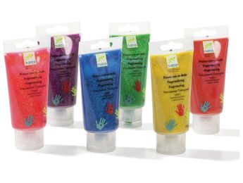 PEINTURE AU DOIGT Pailletée 6 x 75 ml