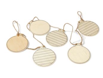 GUIRLANDE BOULES DE NOËL EN BOIS À DÉCORER