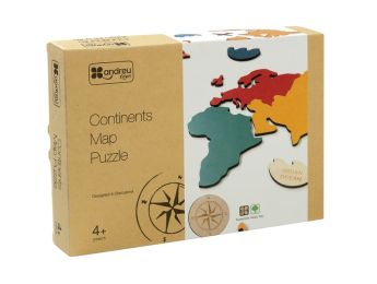 CARTE DES CONTINENTS EN BOIS