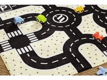 VERKEHRSMATTE Plume Schwarz & Weiß