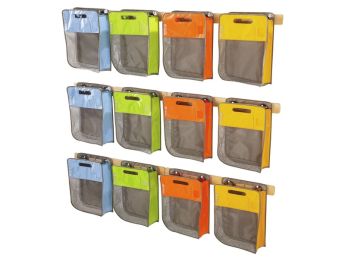 MAXI-SET 12 Taschen mit 3 Wandhalterungen