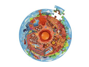 RUNDES PUZZLE Mittelpunkt der Erde