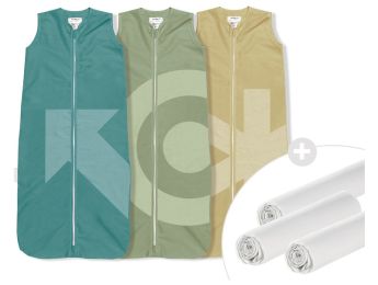 3 GRANDES TURBULETTES ULTRA LÉGÈRES + 3 DRAPS-HOUSSE JERSEY